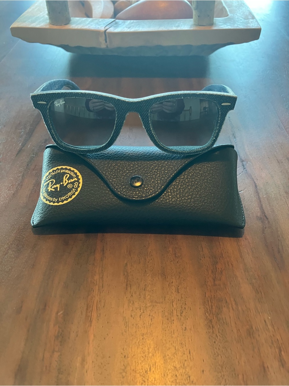 Ray-Ban Denim-Trim Sunglasses with Case - Picture 3 of 7